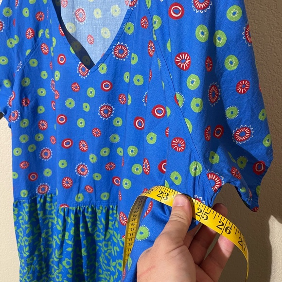 Gudrun Sjoden Blue and Green Floral Midi Dress - Picture 6 of 7